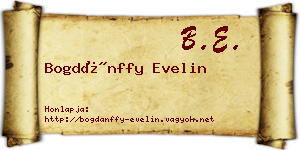 Bogdánffy Evelin névjegykártya