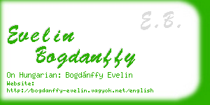 evelin bogdanffy business card